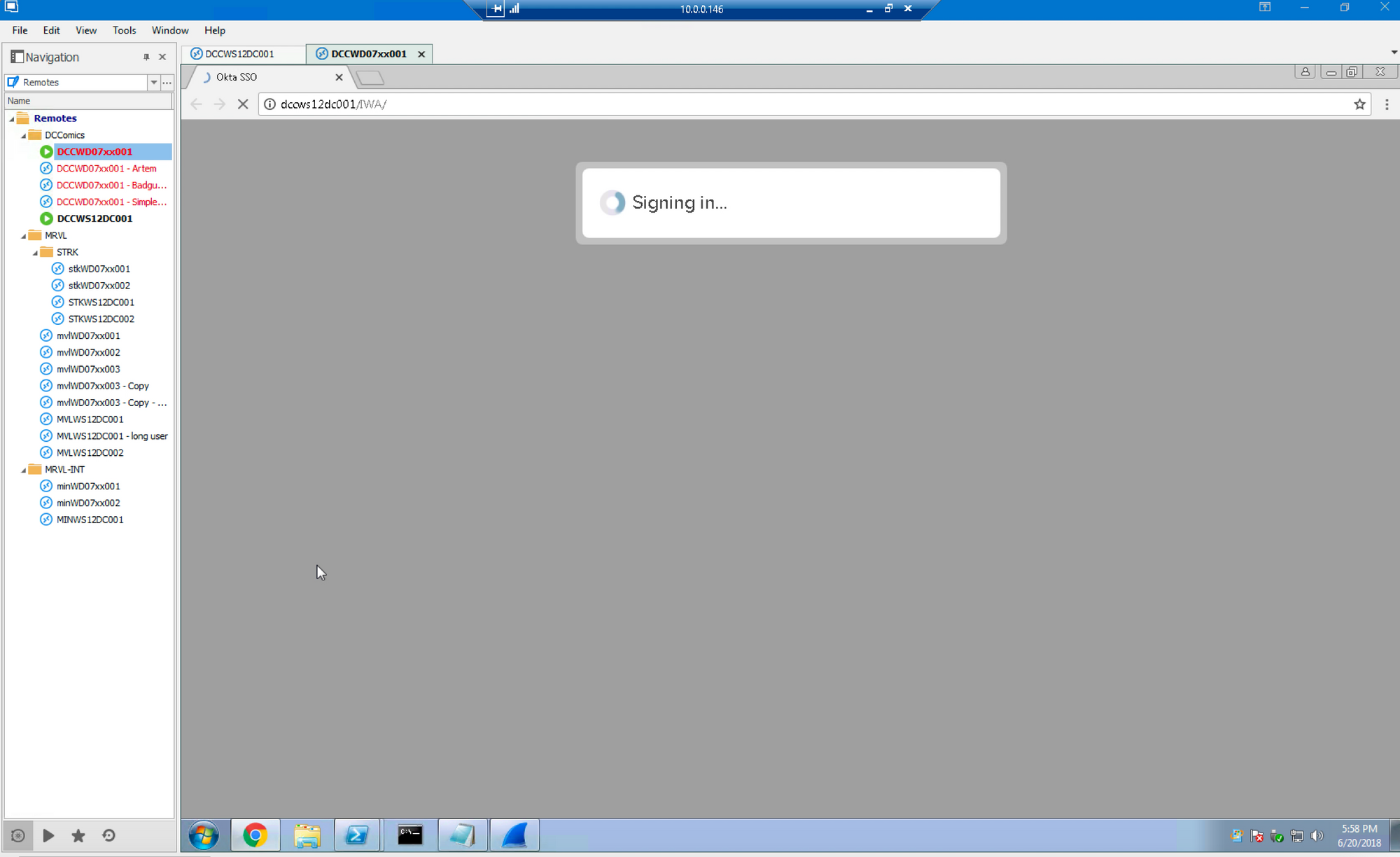 launch chrome session to sso