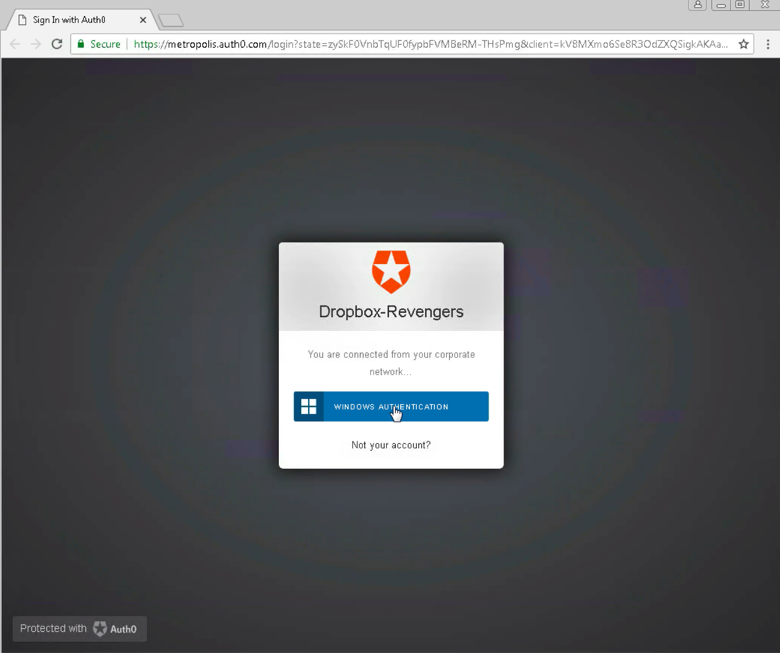 auth0 dropbox sso portal