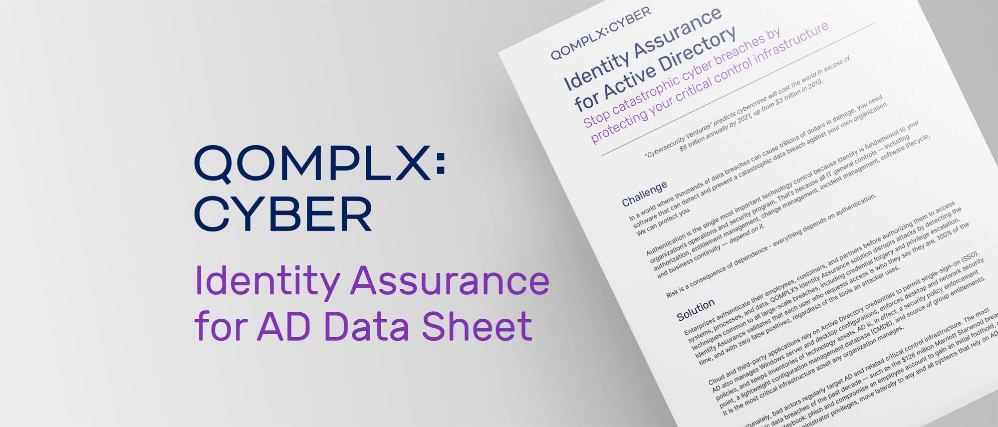 Identity Assurance for Active Directory Data Sheet