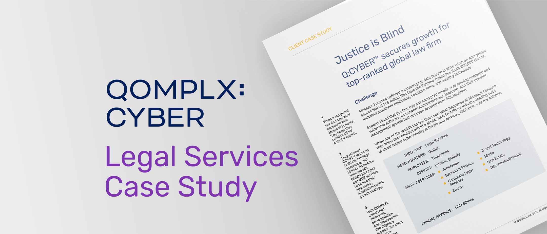 QOMPLX:CYBER Legal Services Case Study