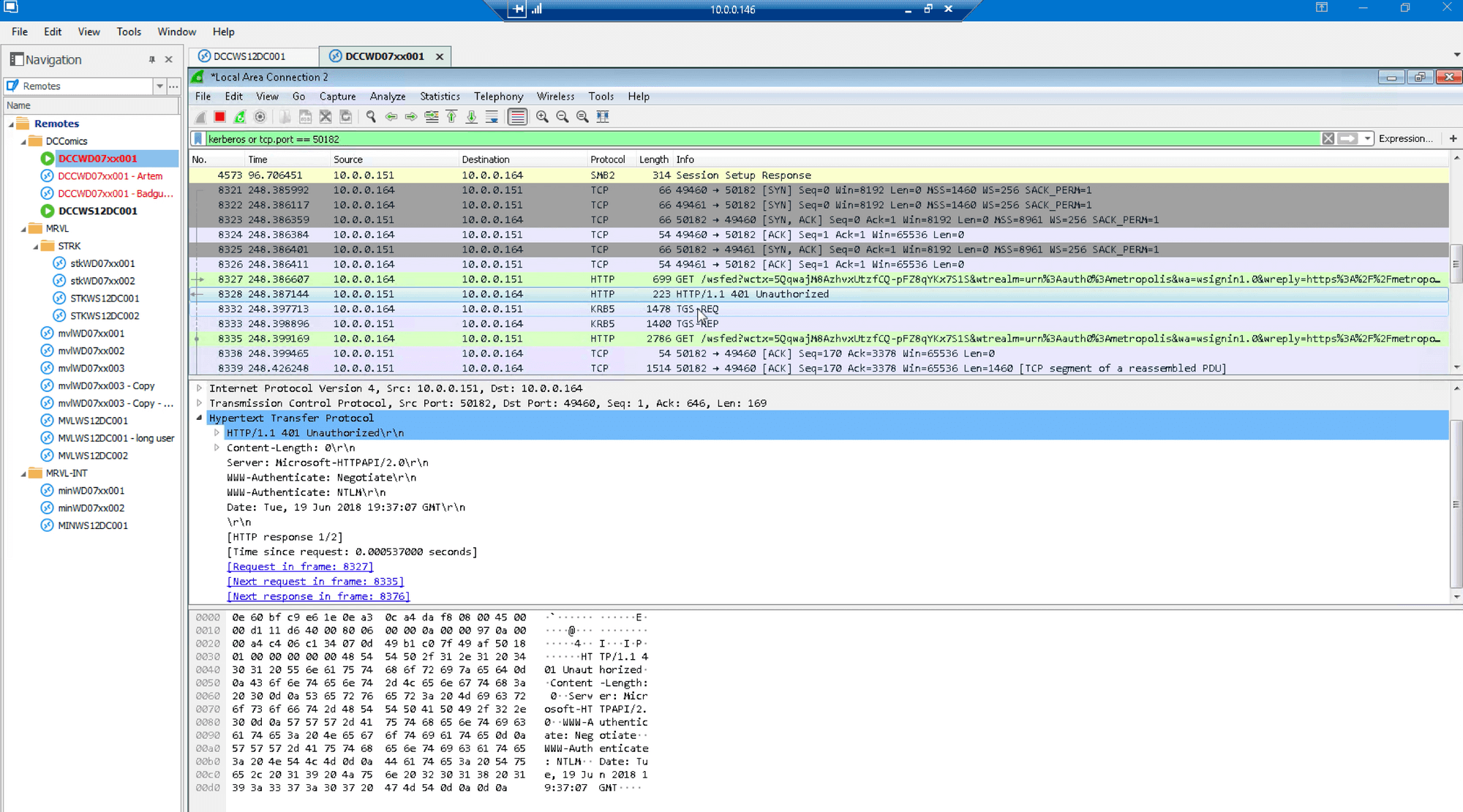 Golden Ticket TGS wireshark