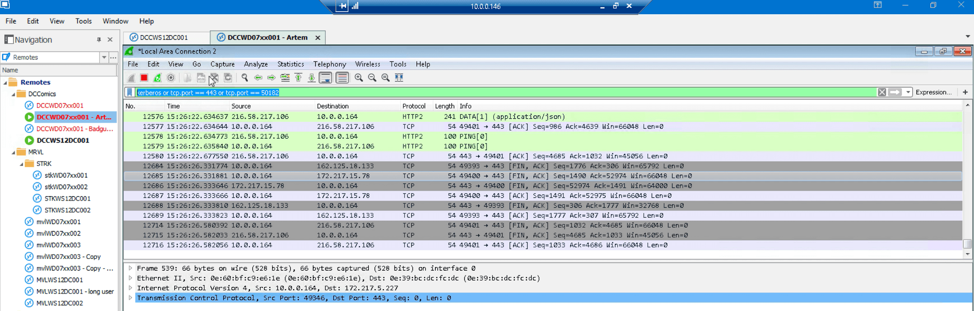 Wireshark Window