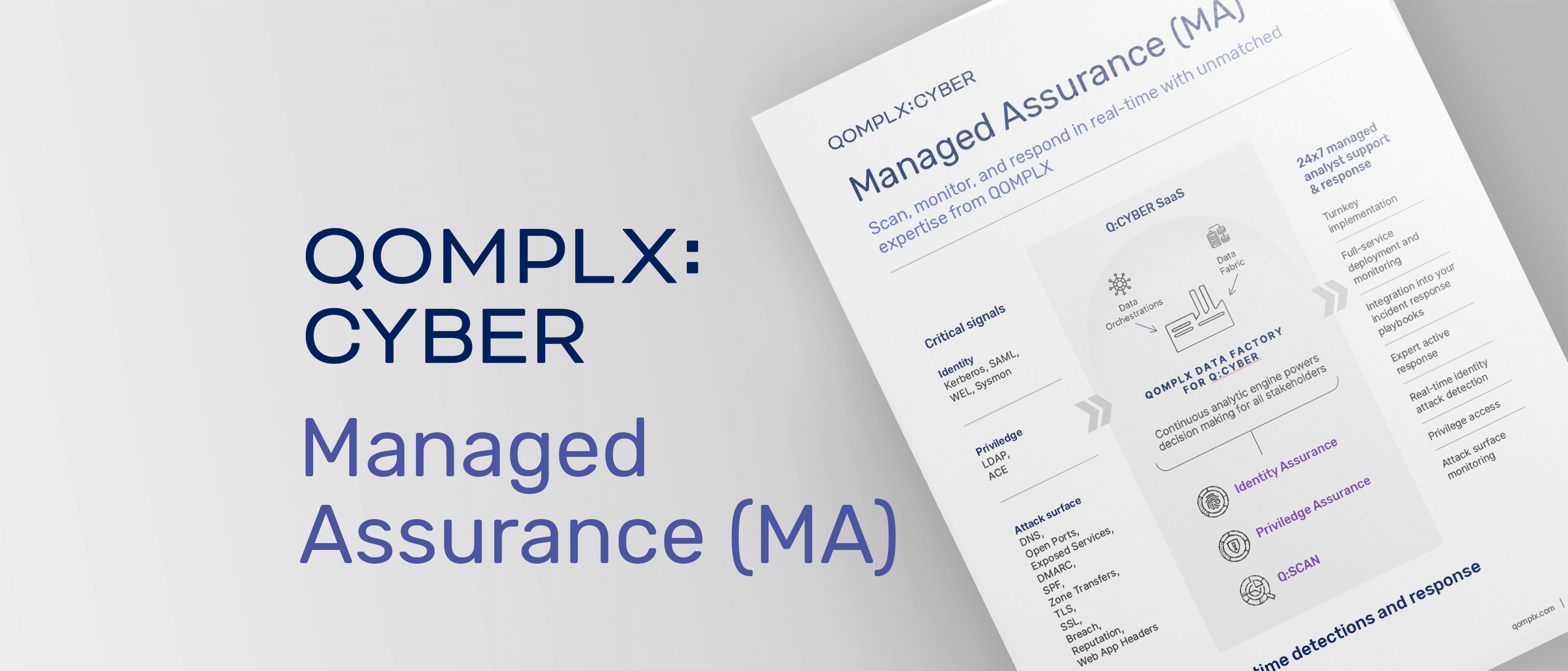 QOMPLX Managed Assurance (MA) data sheet