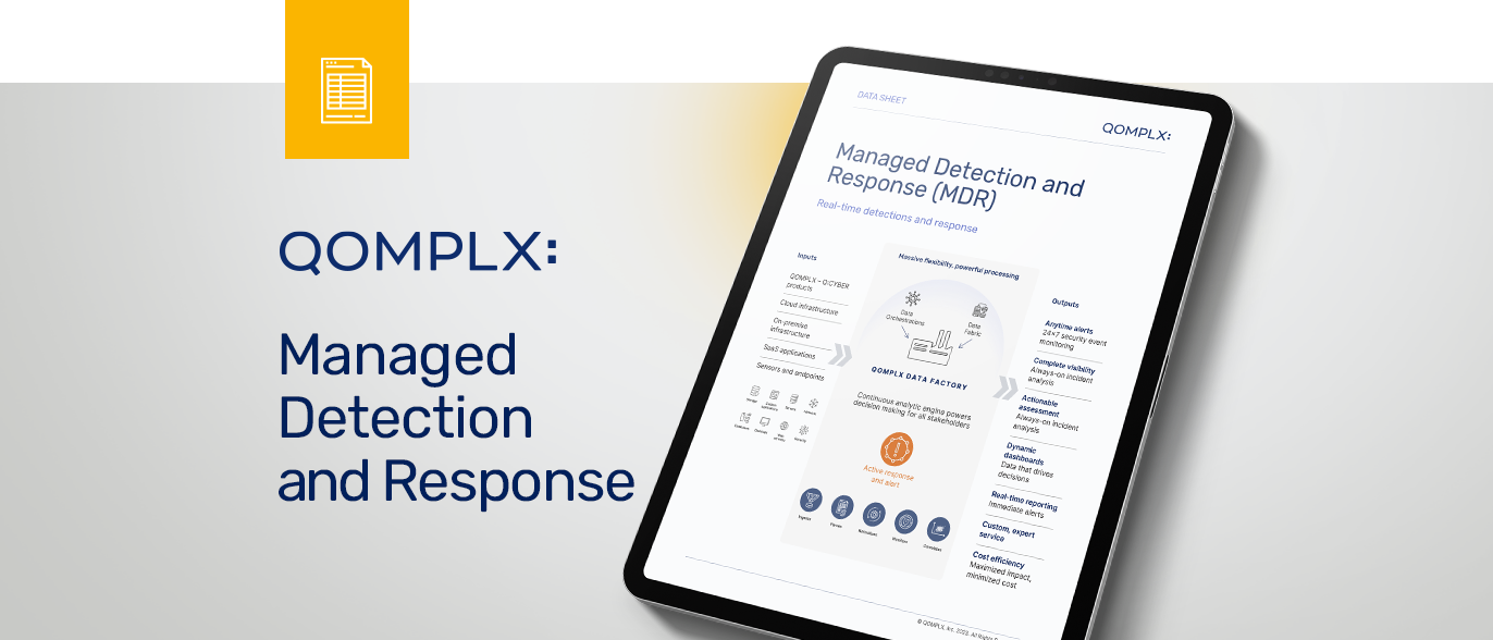 QOMPLX Managed Detection and Response data sheet