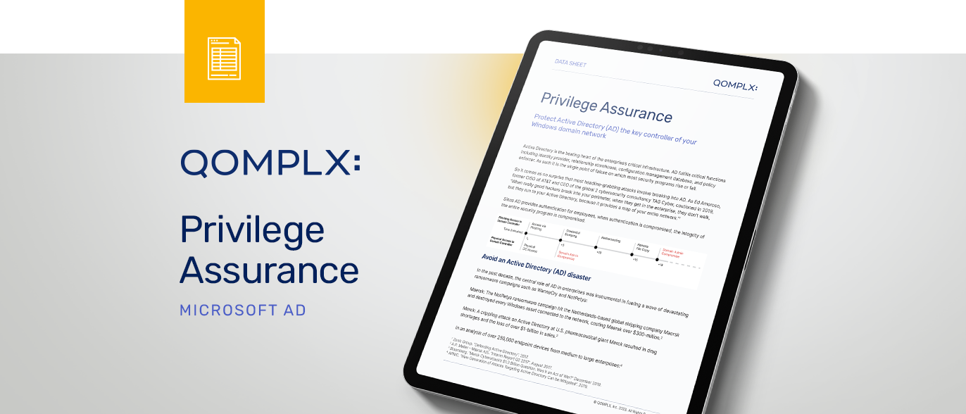 Privilege Assurance Microsoft AD data sheet