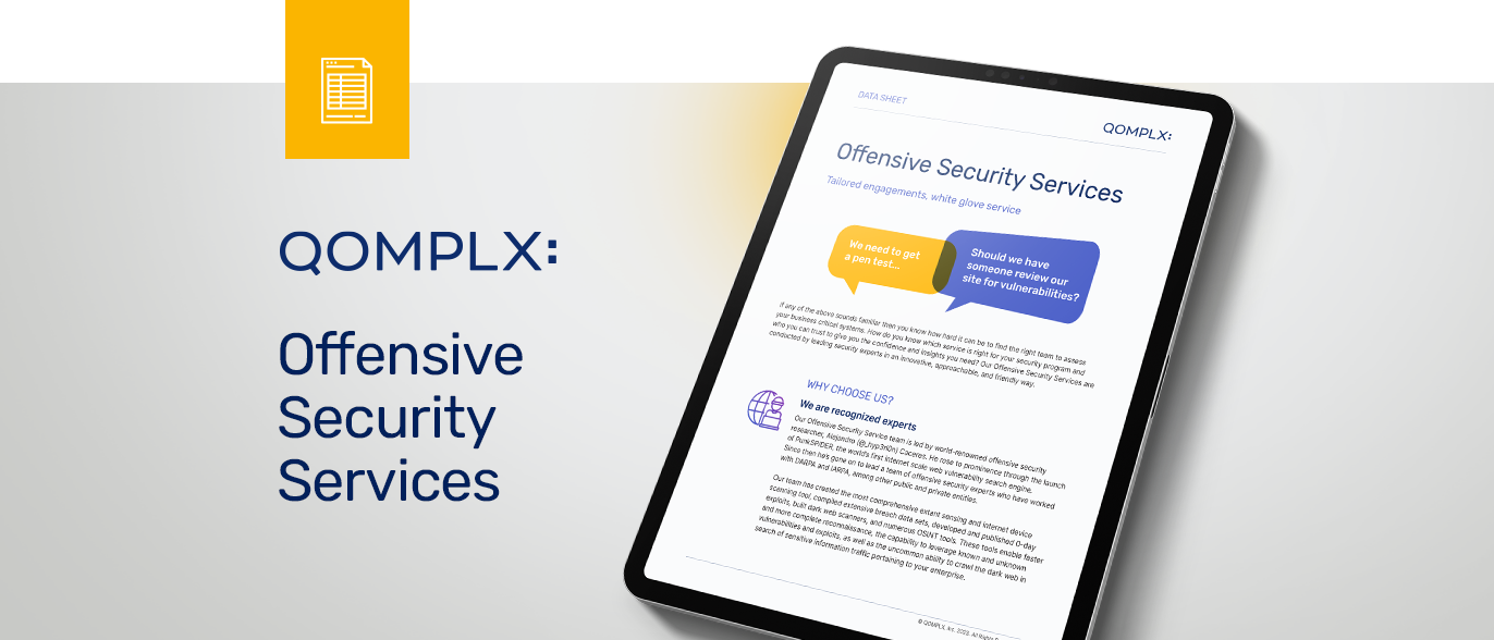 QOMPLX Offensive Security Services data sheet