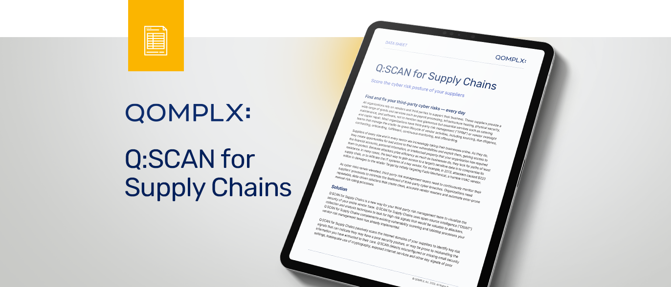 Q:SCAN for Supply Chains data sheet