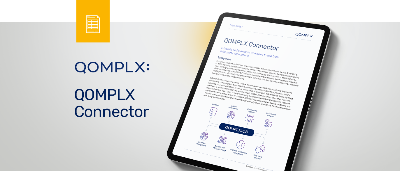 QOMPLX Connector data sheet