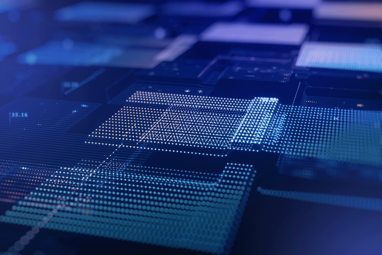 Close up of a computer motherboard